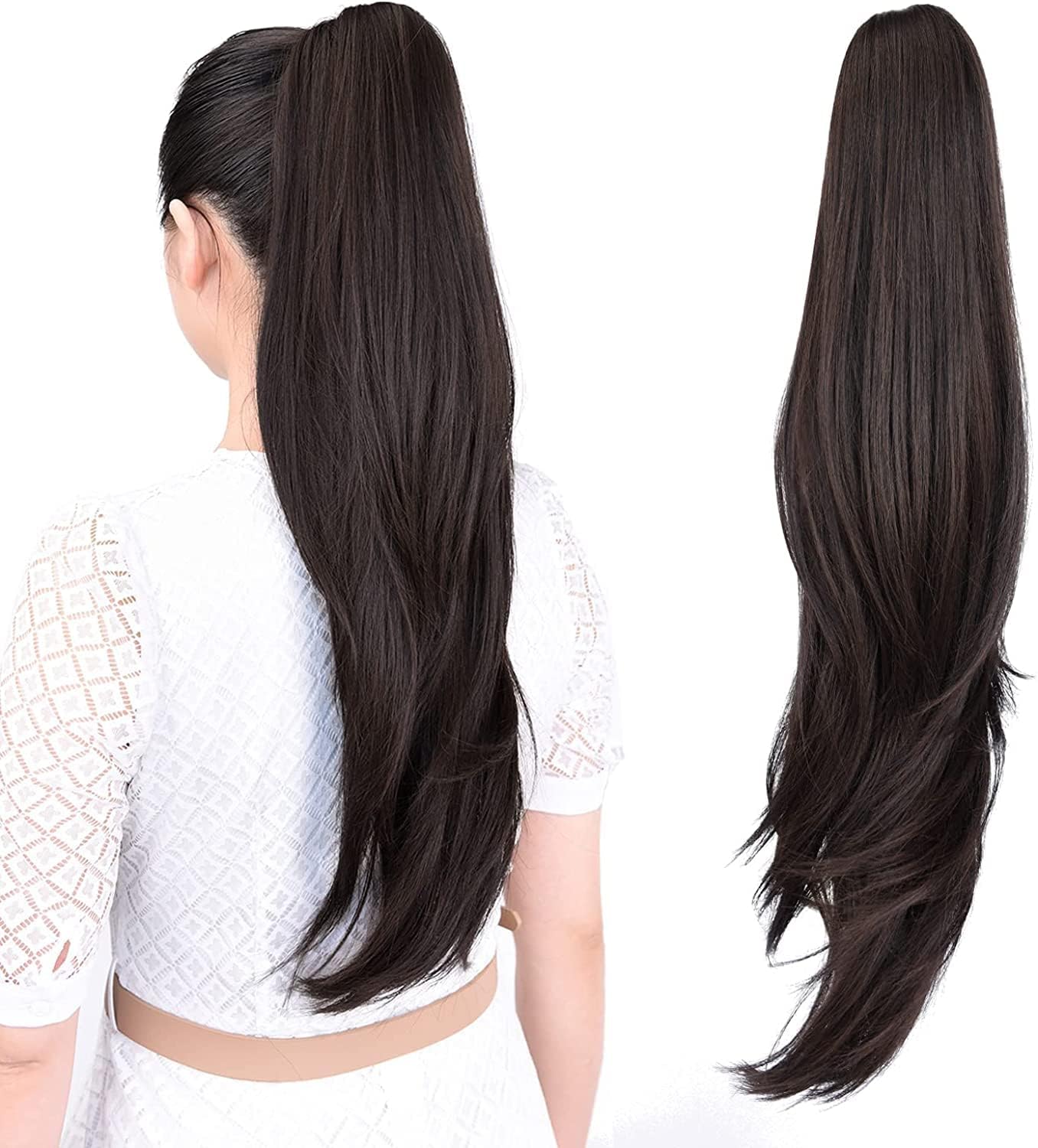 RichCurls Synthetic Hair Extensions & Wavy Claw Clip Ponytail