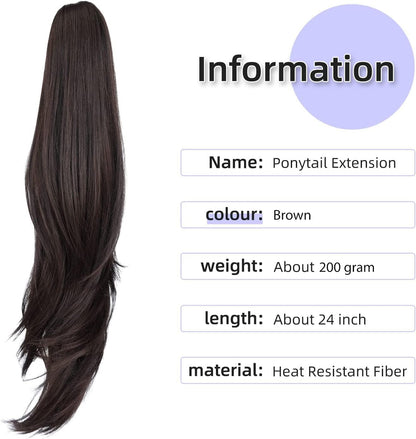 RichCurls Synthetic Hair Extensions & Wavy Claw Clip Ponytail